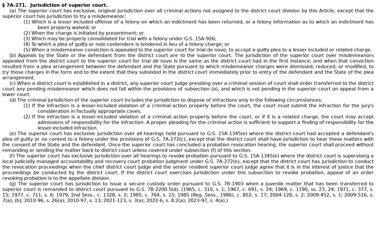 Columbus County court schedule Superior Court jurisdiction source