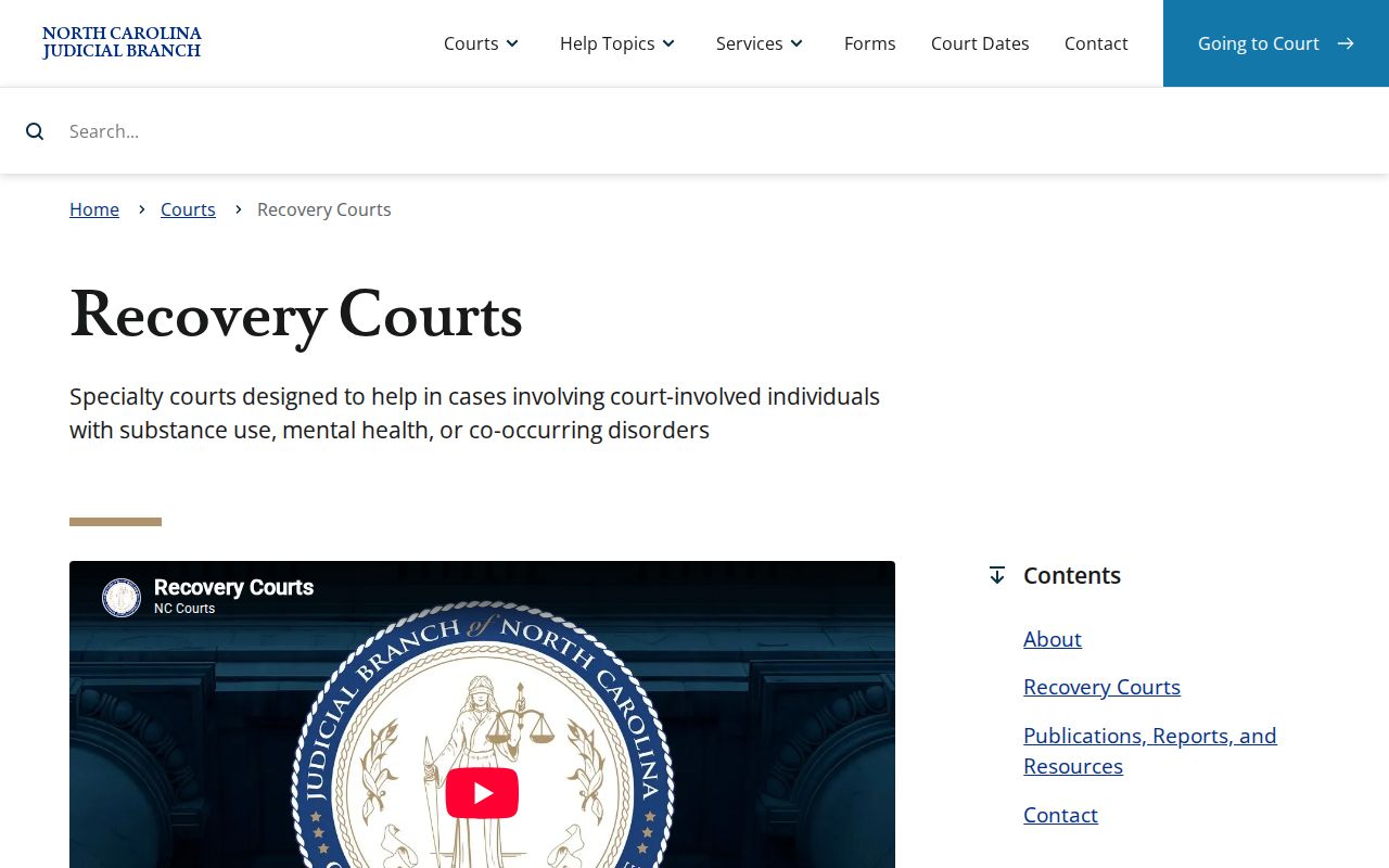 Columbus County criminal court dockets recovery courts source