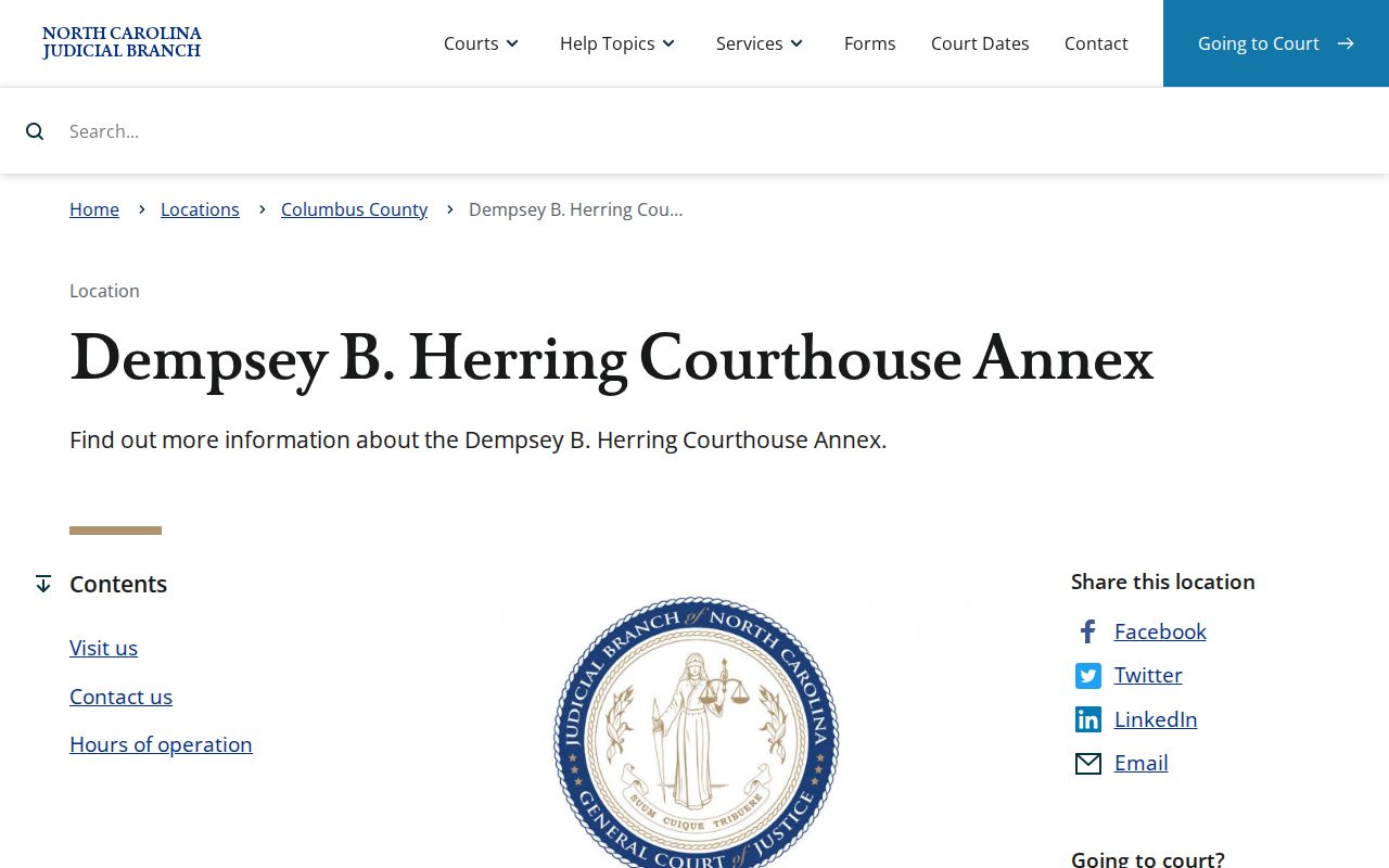 Columbus County court docket Dempsey Herring annex
